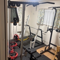 アイロテック　ハーフラック　ラットプルマシン　バーベルセット　懸垂バー　ベンチの画像