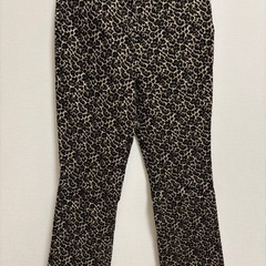 IENA LA BOUCLE レオパードジャガードフレアパンツ 36 美脚パンツの画像