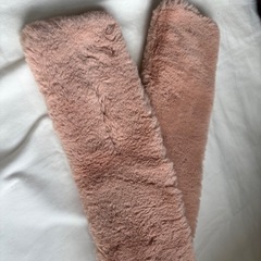 ピンクふわふわマフラーの画像