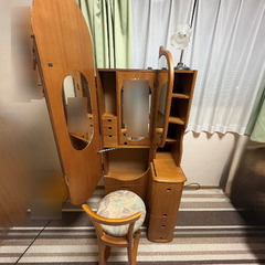 ドレッサー　鏡台　姿見　化粧台　収納テーブルの画像