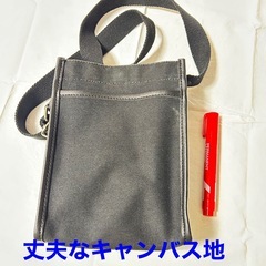 しっかり素材のシンプルバッグの画像