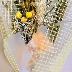 ◆2,000円◆ブーケ ドライフラワー◆ボリュームブーケイエロー◆未使用・新品◆誕生日プレゼント 送別会 お祝い 敬老の日 クリスマス ギフトボックス付き◆の画像