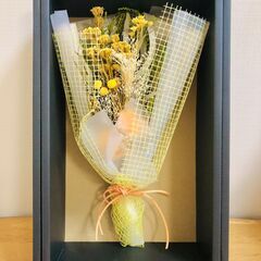 ◆2,000円◆ブーケ ドライフラワー◆ボリュームブーケイエロー◆未使用・新品◆誕生日プレゼント 送別会 お祝い 敬老の日 クリスマス ギフトボックス付き◆の画像