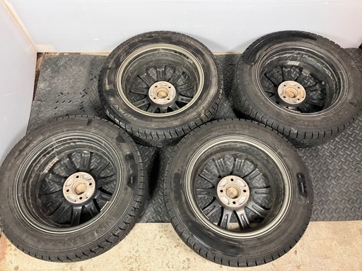 185/60R15 ダンロップ WM03 2022年製 社外アルミ 15インチ 5.5J +45