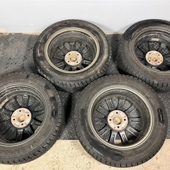 185/60R15 ダンロップ WM03 2022年製 社外アルミ 15インチ 5.5J +45の画像