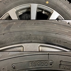 185/60R15 ダンロップ WM03 2022年製 社外アルミ 15インチ 5.5J +45の画像