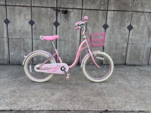 中古車　幼児用　メゾピアノ　18インチ　美品 美品】メゾピアノ 18インチ 子供用自転車（ピンク）あさひ/Mezzo Piano