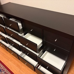 [無料—FREE - 12月17日まで受付中] IKEA KALLAX 引き出し付き（ダークブラウン）の画像