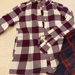 レディース　長袖チェックシャツ2枚まとめ売りの画像