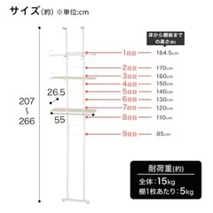 つっぱり洗濯機ラックの画像