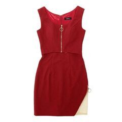 【IRMA / イルマ】フロントジップ ウエストカット ストレッチワッフル ミニドレス sugar キャバドレスの画像