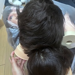 美容師国家試験カット済みウイッグの画像