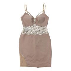 【AngelR / エンジェルアール】ウエストレースパールビジューミニドレス AR22312 キャバドレスの画像