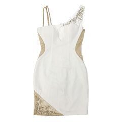 【AngelR / エンジェルアール】オープンバストショルダービジューアシンメトリーミニドレス AR23820 キャバドレスの画像