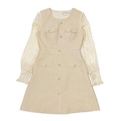 【GINZA COUTURE / 銀座クチュール】シアースリーブ Aライン ミニドレス ERUKEI エルケイ キャバドレスの画像