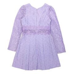 【Donia Quinn / ドニアクイーン】総レース ボックスプリーツ ミニドレス スイートラベンダー sugar キャバドレスの画像