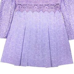 【Donia Quinn / ドニアクイーン】総レース ボックスプリーツ ミニドレス スイートラベンダー sugar キャバドレスの画像