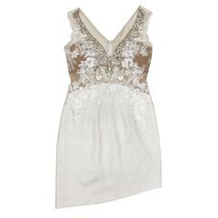 【ROBE de FLEURS Glossy / ローブドフルールグロッシー】スパンコールレースｘノースリーブストレッチタイトミニキャバドレス GL2521の画像