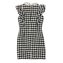 【ROBE de FLEURS / ローブドフルール】ビジュー付き丸襟ｘツイードフリル袖タイトミニキャバドレス fm2676の画像