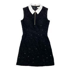 【ROBE de FLEURS / ローブドフルール】襟つきフラワーレースサテンミニキャバドレス fm4303の画像