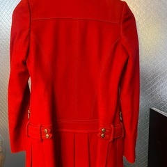 BURBERRY BLUE LABEL ウールコート プリーツ 裏地チェックの画像