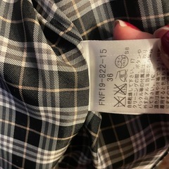 BURBERRY BLUE LABEL ウールコート プリーツ 裏地チェックの画像