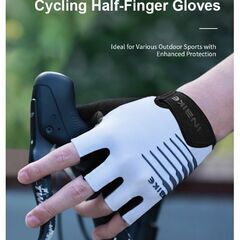 【新品】Inbike サイクルグローブ Mサイズ　厚手パッド付き　ハーフフィンガー　指抜き手袋の画像