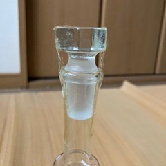 ガラス工芸品★エリザベス★硬質ガラス製★木製台座付き★未使用の画像