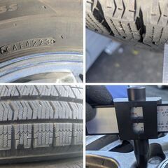 中古冬タイヤセット 195/65 R15 ブリヂストン VRX2 社外ホイール 15インチ 5穴 スタッドレス　 VEMOTION　2022年製の画像