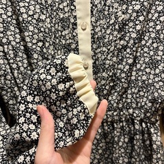 【美品】ELENCARE DUE 小花柄ワンピ/レトロ/長袖/ロング丈/香害なしの画像