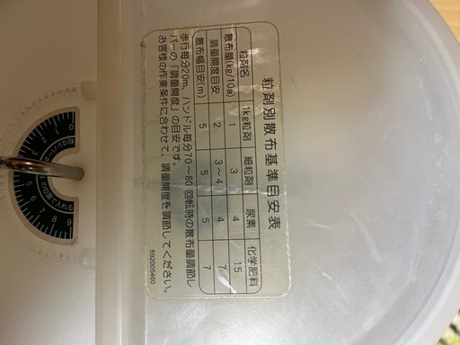 散田 肥料撒きき