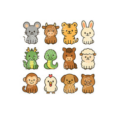 『かわいい十二支イラスト』販売中です。