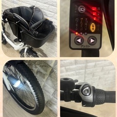 🌸美品🌈大容量8🌸室内保管🌼パナソニック ⚪️ギュット　🌸子供乗せ電動自転車ホワイト16の画像