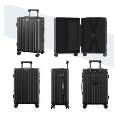 スーツケース 機内持ち込み 多機能 耐衝撃 USBポート付き カップホルダー付の画像