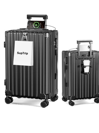 スーツケース 機内持ち込み 多機能 耐衝撃 USBポート付き カップホルダー付 スーツケース 機内持ち込み 多機能 コレクション 耐衝撃 USBポート付き