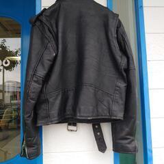 🚩12月30日まで価格【古着】Echtes Leder ダブルライダース レザー 黒 Lサイズの画像