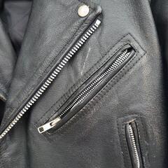 🚩12月30日まで価格【古着】Echtes Leder ダブルライダース レザー 黒 Lサイズの画像