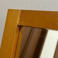 [無印良品] 卓上ミラー ドレッサー 鏡  ブラウン　天然木突板の画像