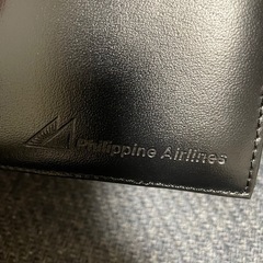 Philippine Airlines ブラックレザー パスポートケースの画像