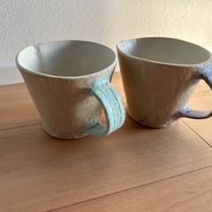 やちむんマグカップペアでの画像