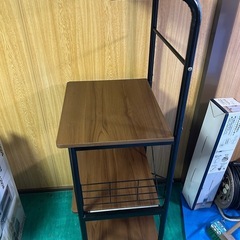 決定済）ニトリ★レンジラック(バリオ 49 MBR) ★レンジ台★ミドルブラウンの画像