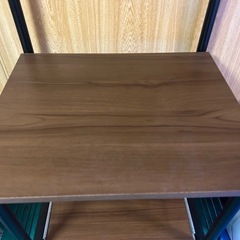 決定済）ニトリ★レンジラック(バリオ 49 MBR) ★レンジ台★ミドルブラウンの画像