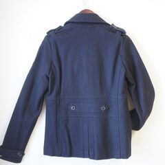 【着用数回・美品・レディス】 TOMMY HILFIGER ピーコート ダブルブレスト チェスター 紺色の画像