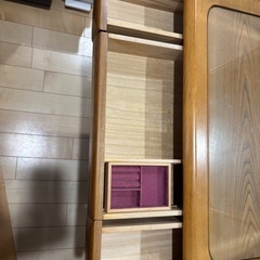 鏡台　ドレッサー　木製　鏡　ライトの画像