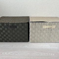 ⭐︎再募集⭐︎【美品】蓋付き収納ケース　２個セットの画像