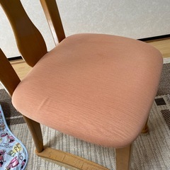 府中家具製　メープル柄　化粧台ドレッサーの椅子　中古備品　の画像