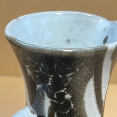 【美濃焼】取手付き花瓶  フラワーベース 陶器の画像