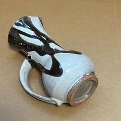 【美濃焼】取手付き花瓶  フラワーベース 陶器の画像