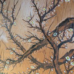 珍レトロ!　平成元年（1989年）制作　襖に木彫りの絵画です。の画像