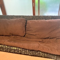 【無料・早いもの勝ち】ラタン風ソファ差し上げますの画像